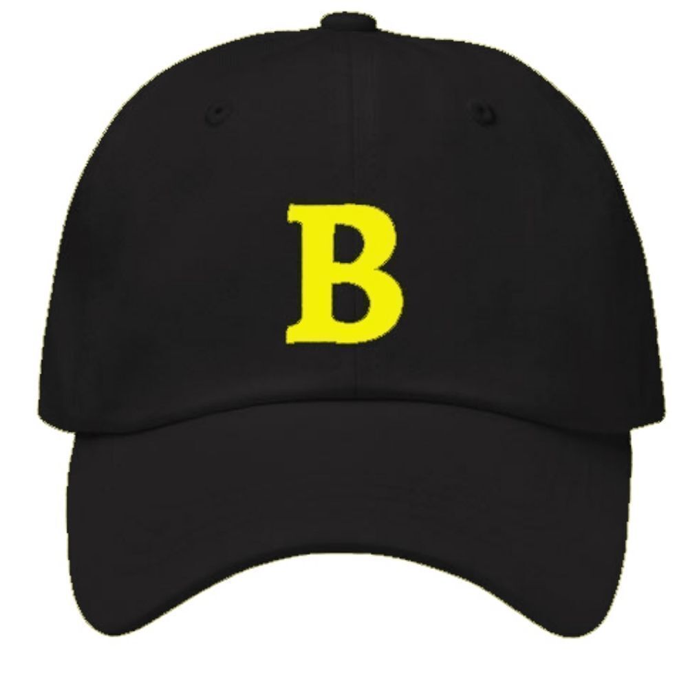 Introducing the ExyFunShop Black Hat with the Letter "B" Embroidered! Elevate yo